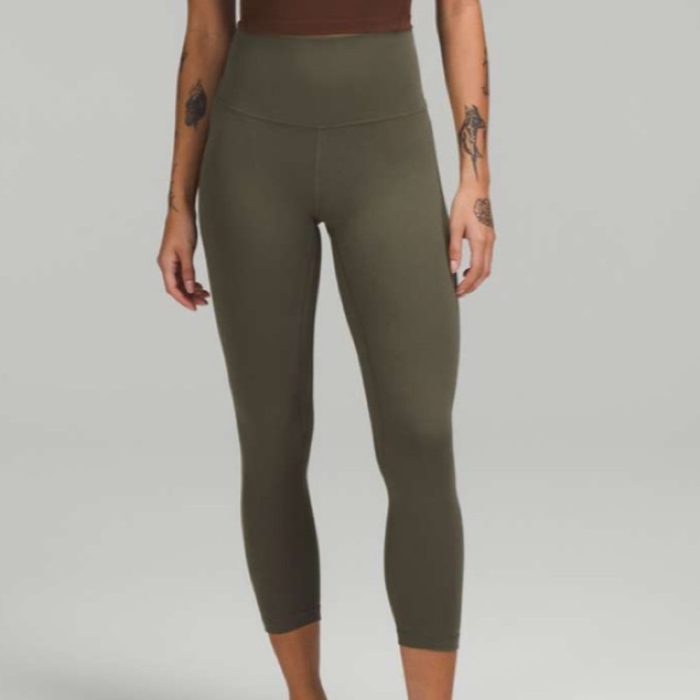 Lululemon Align High-Rise Crop 23" Army Green - Size 12